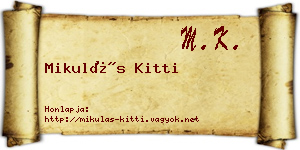 Mikulás Kitti névjegykártya